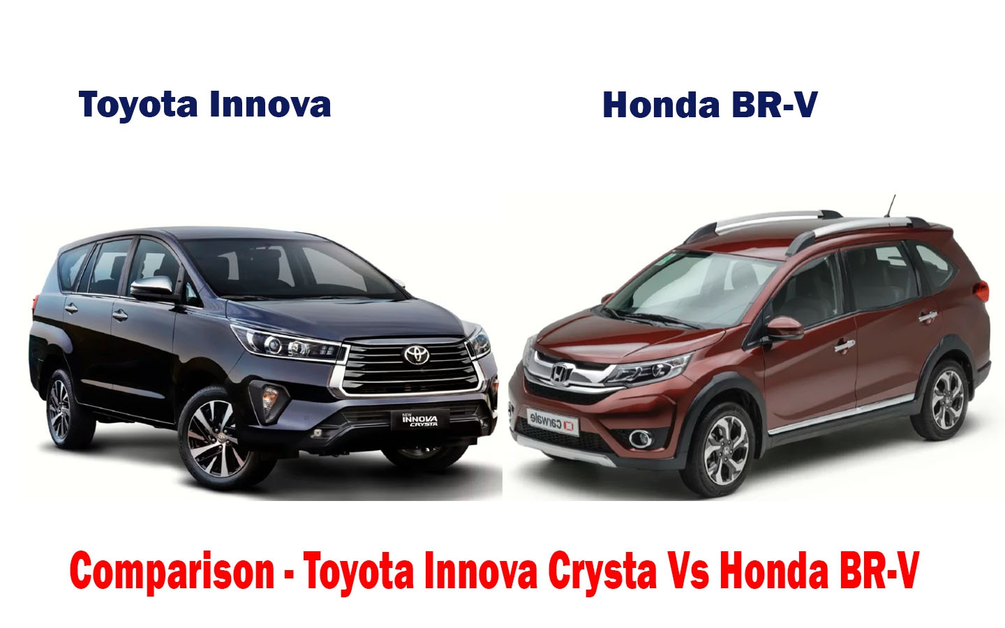 Comparison Toyota Innova Crysta Vs Honda BR-V